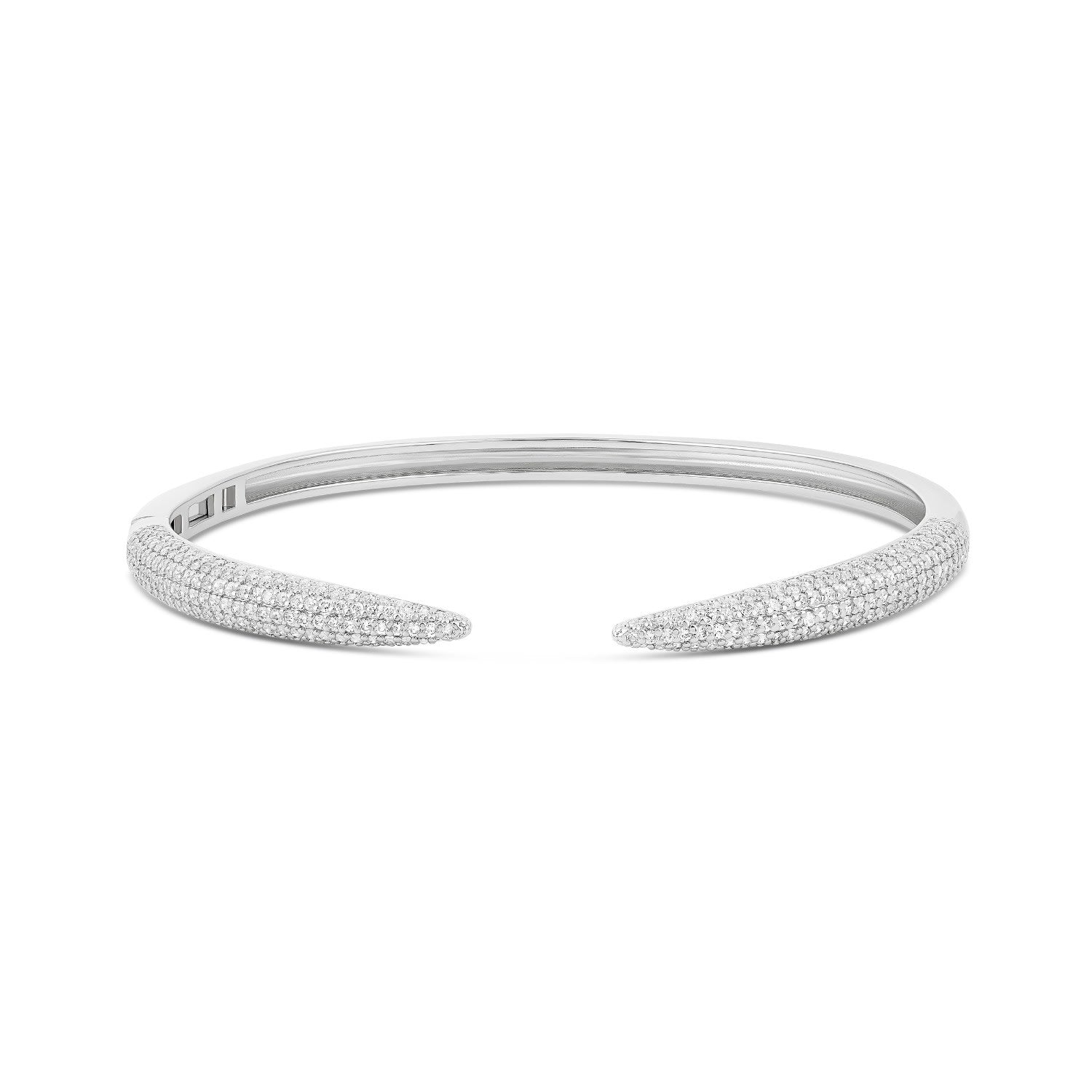 Pave Claw Cuff - Silver