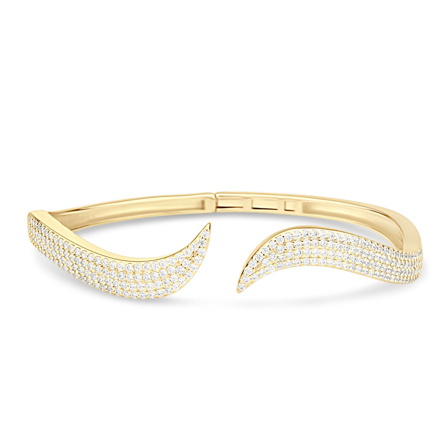 Pave Curl Cuff - Gold