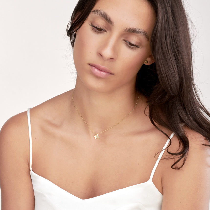 Small Diamond Butterfly Necklace