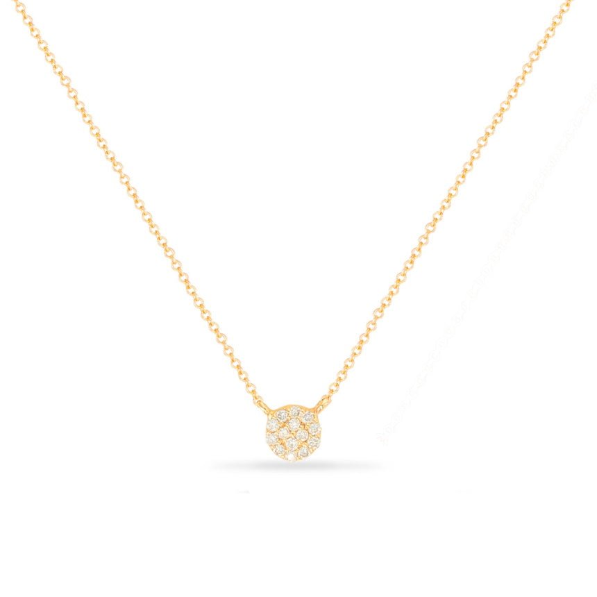 Pave Diamond Circle Necklace