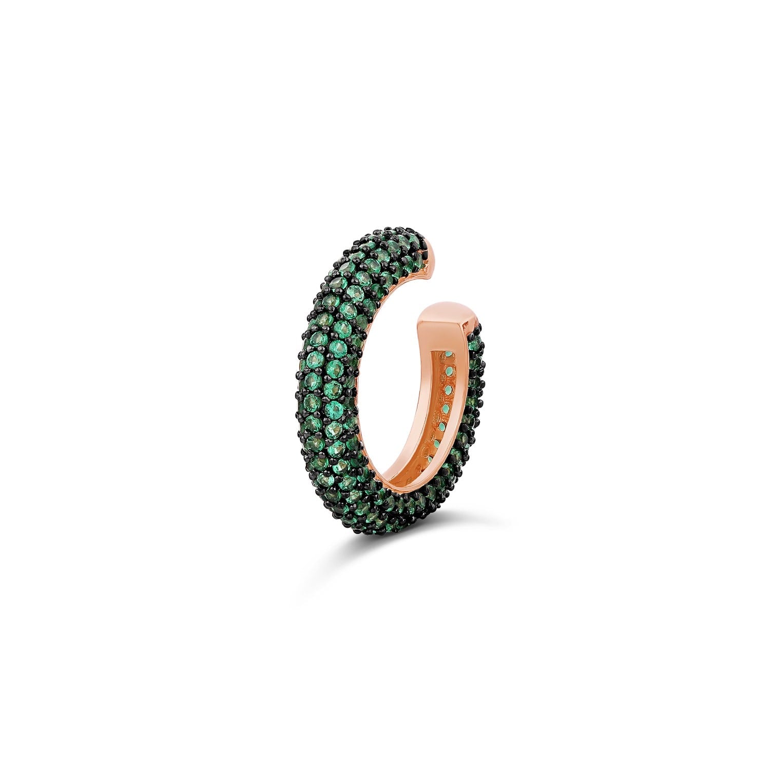 Pave Ear Cuff - Green
