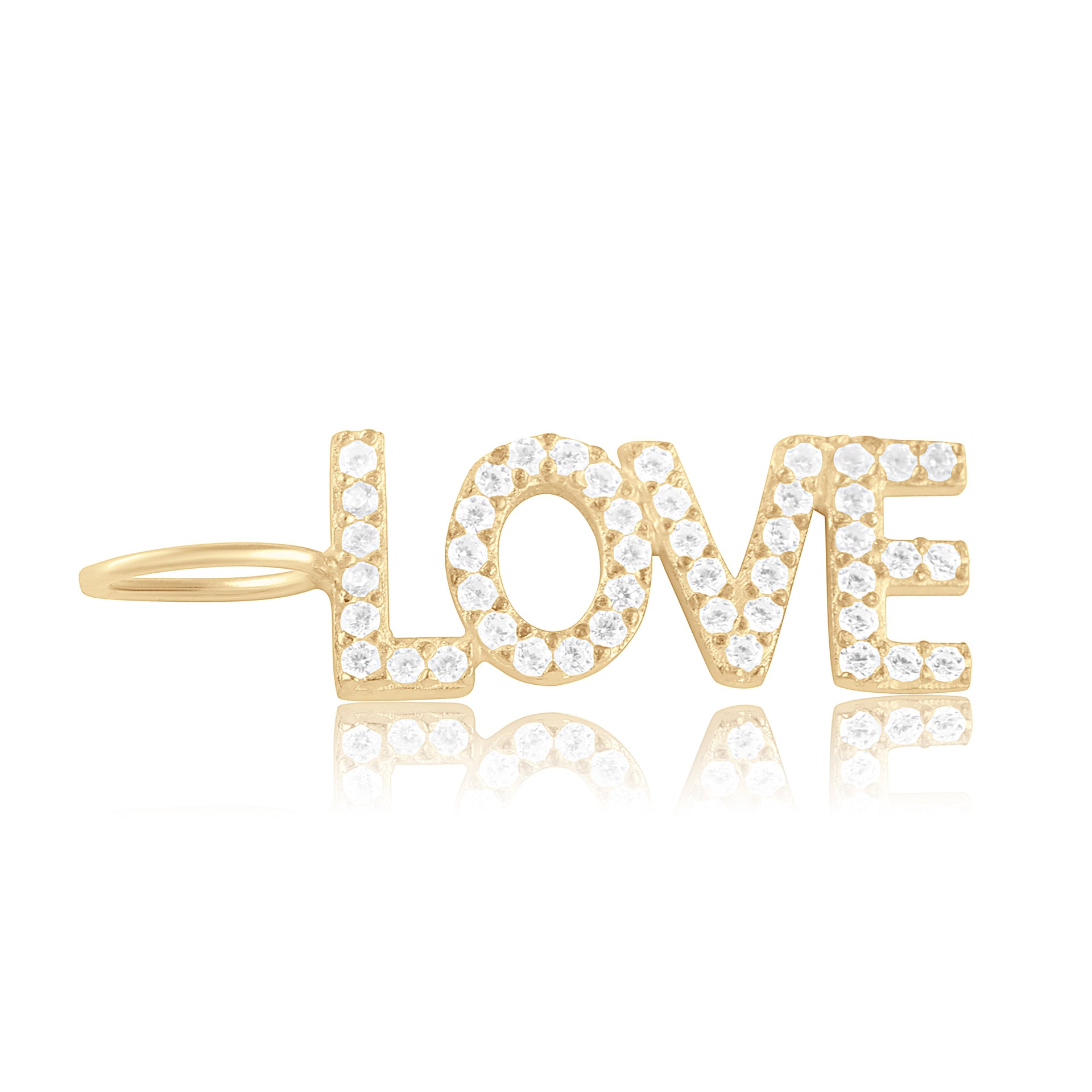Pave Love Charm