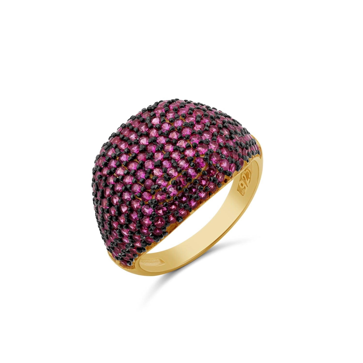Pave Signet Ring - Pink