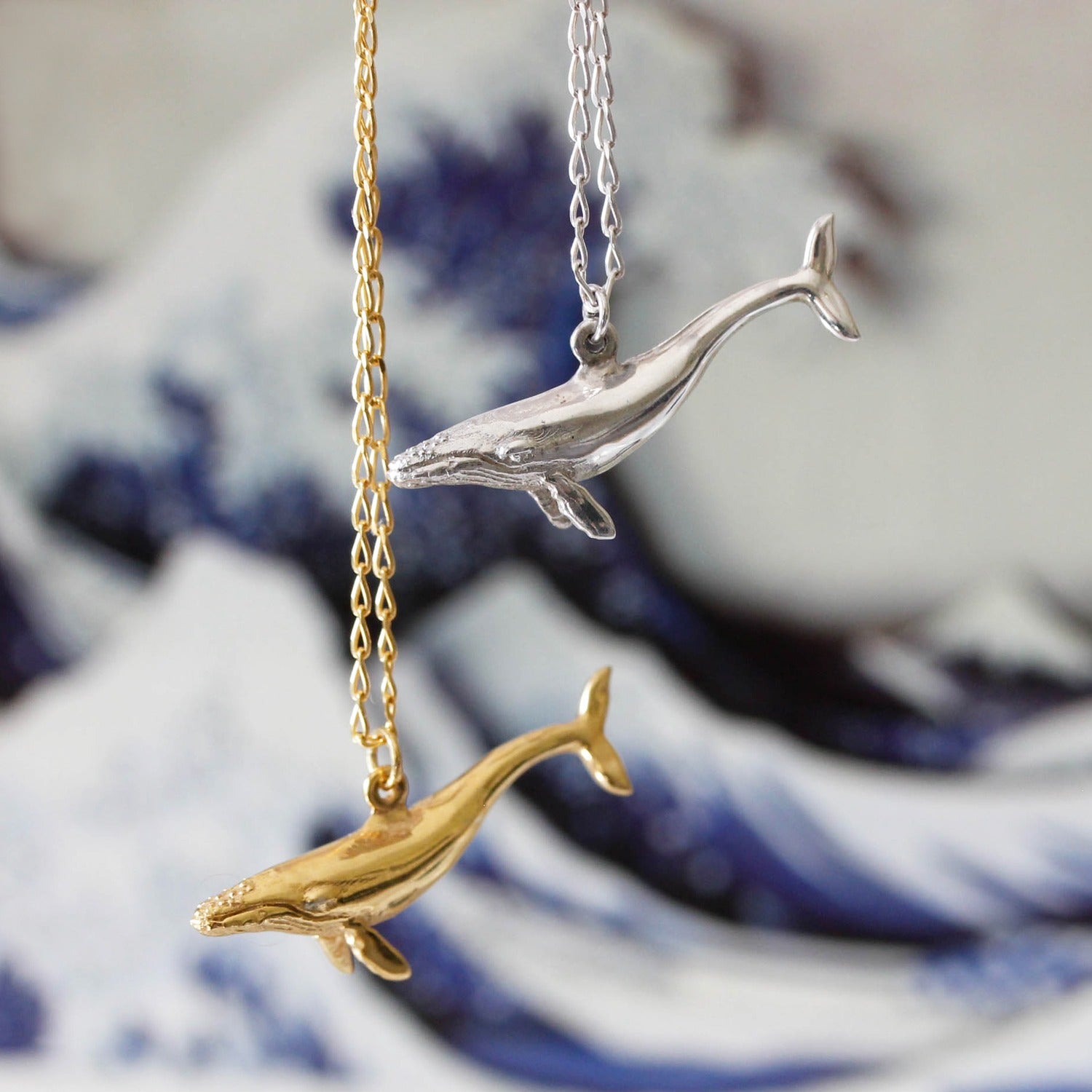 Blue Whale Necklace Silver
