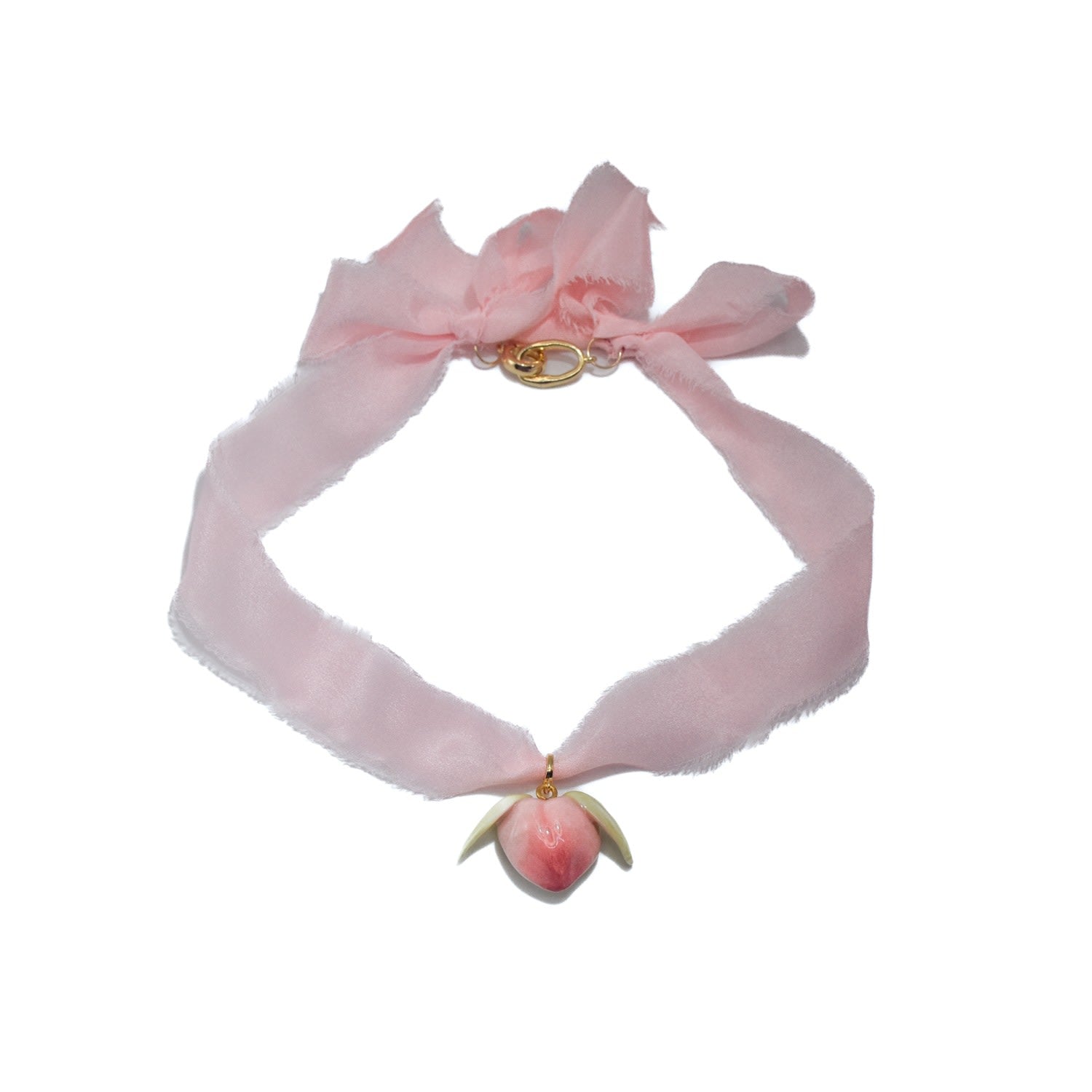 Peach It Double Sided Pink Silk Necklace