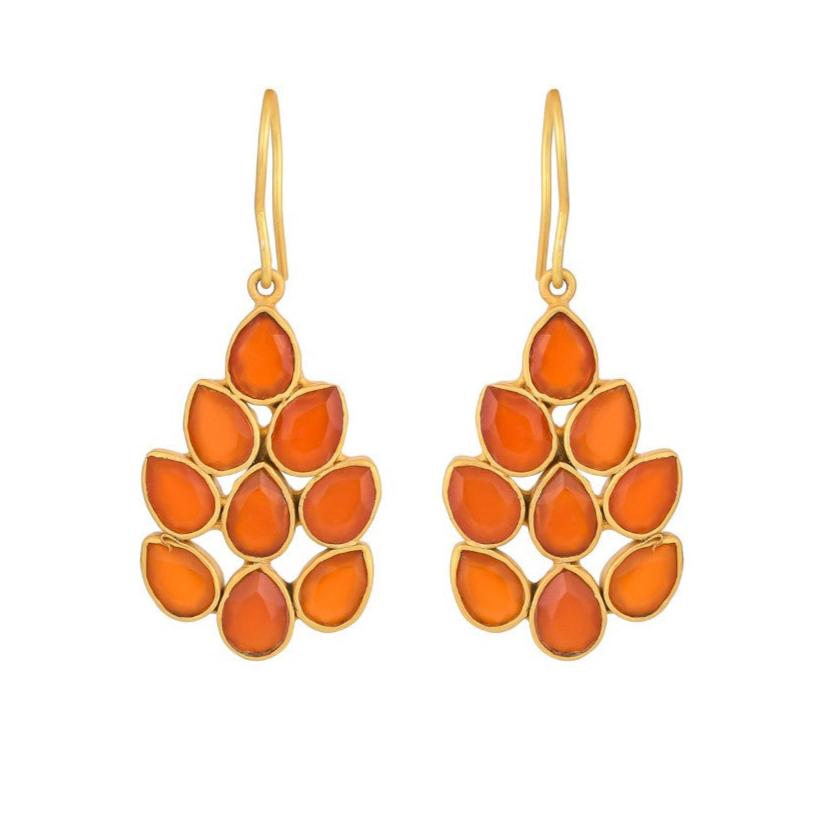 Peacock Tail Drops In Carnelian