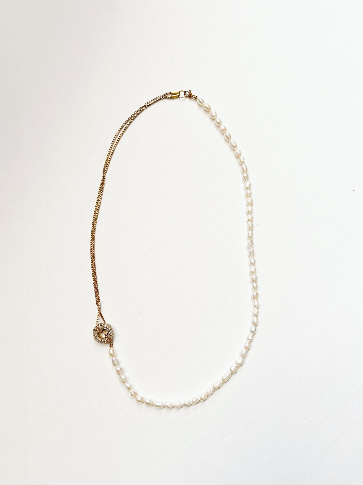 Pearl Gold Sphere Necklace