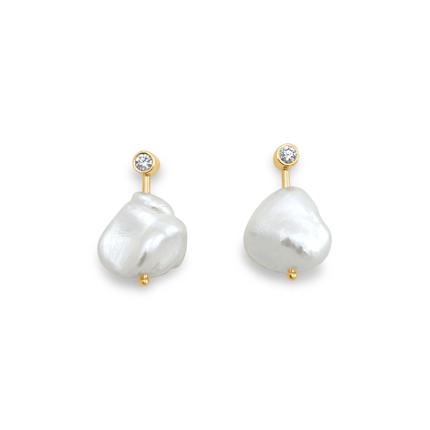 Pearl And Diamond Earrings