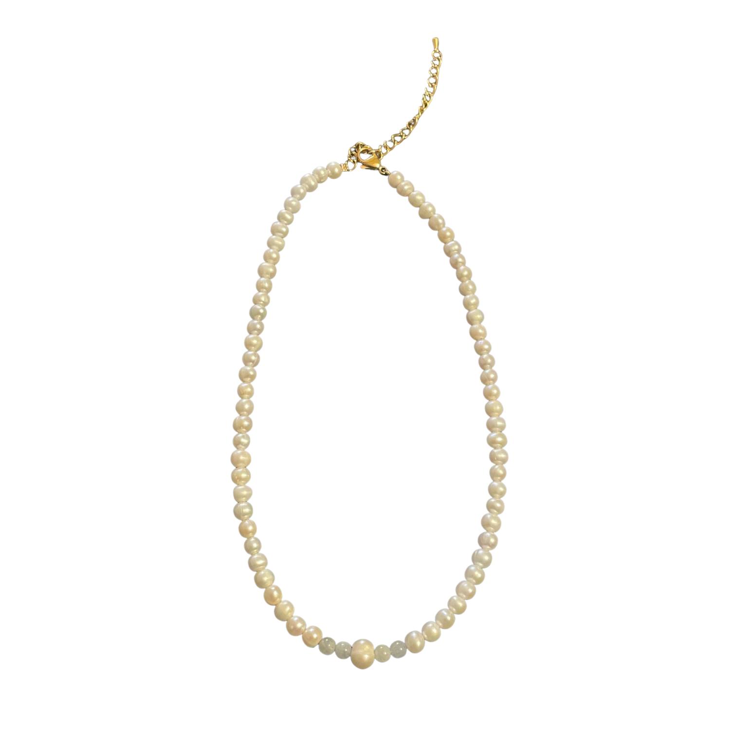 Pearl & Aquamarine Necklace