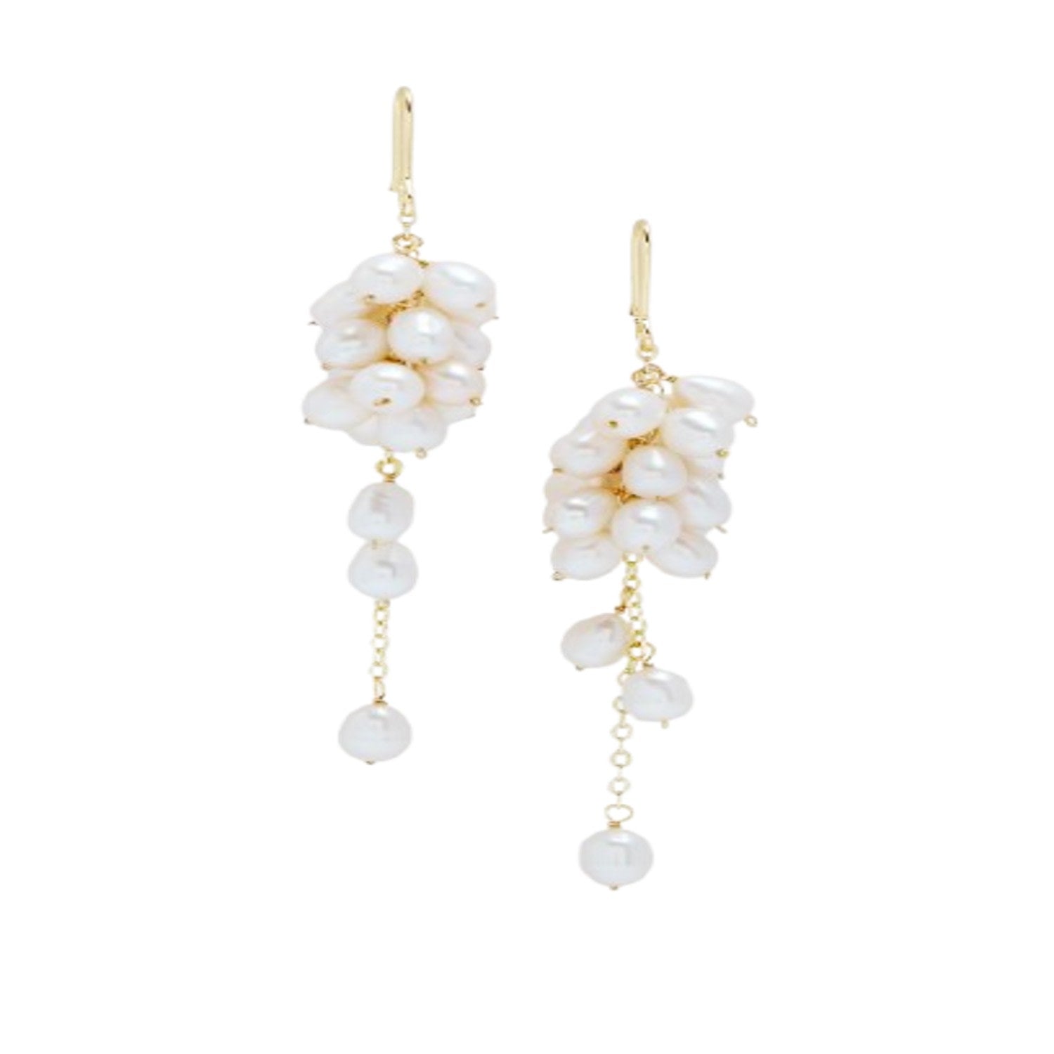 Pearl Cluster Dangle Earrings