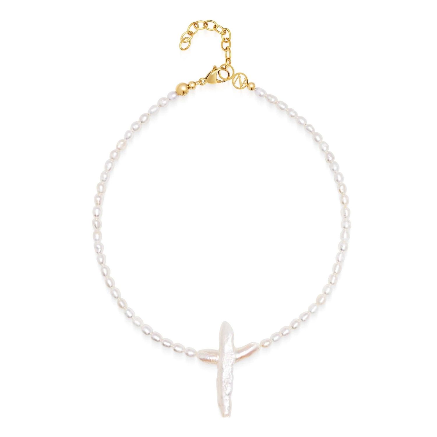 Pearl Cross Choker