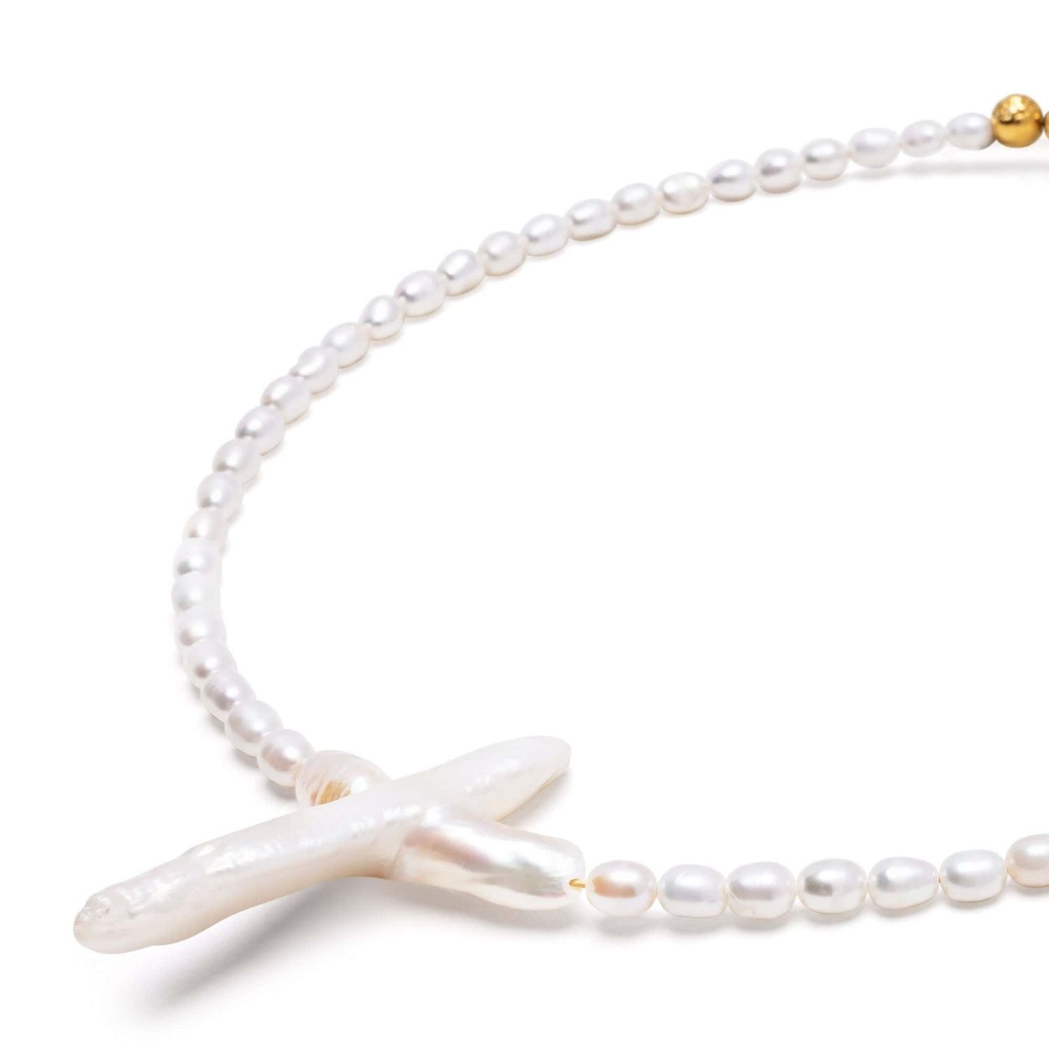 Pearl Cross Choker