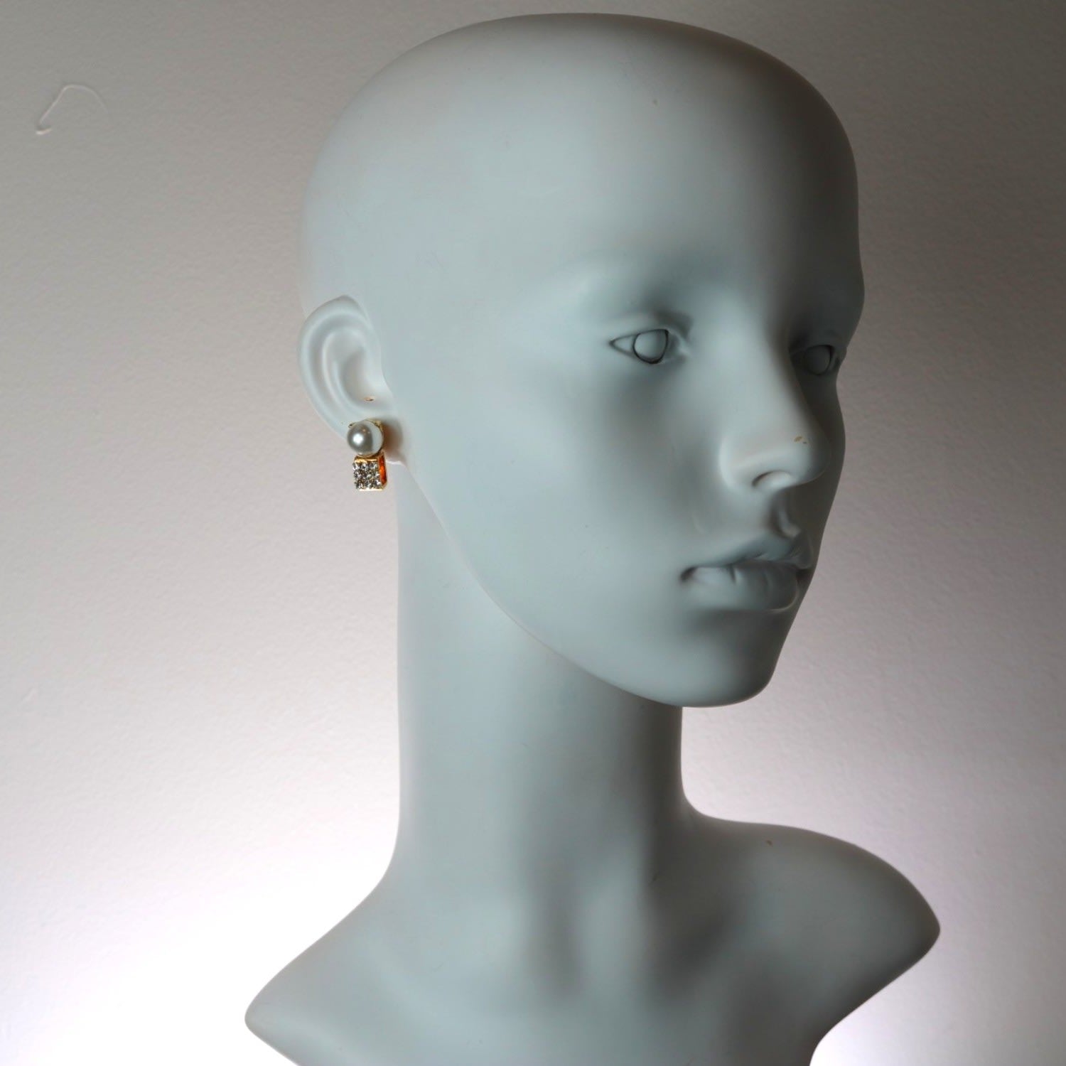 Pearl & Crystal Chain Earrings