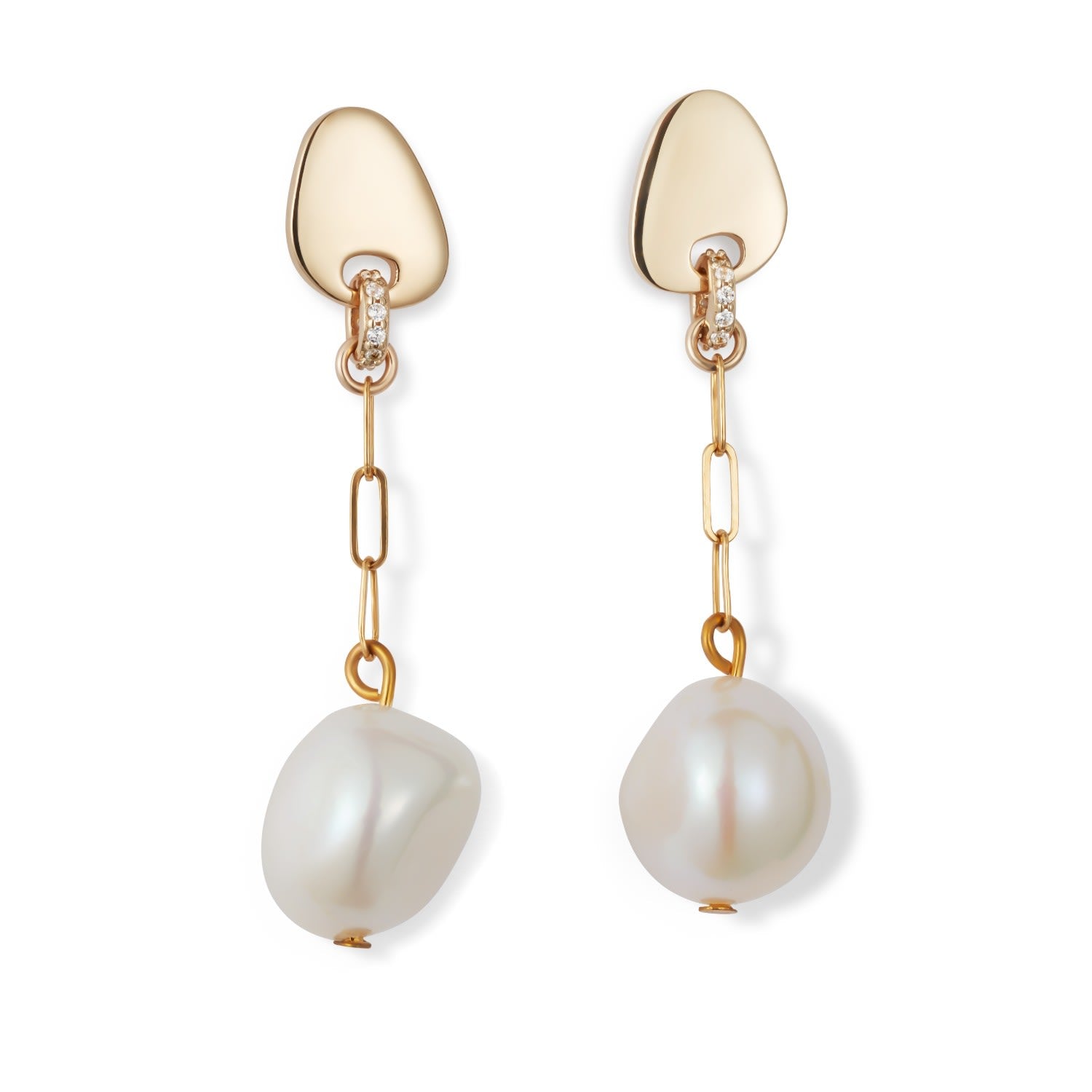Pearl Drop Earrings - Gold Vermeil