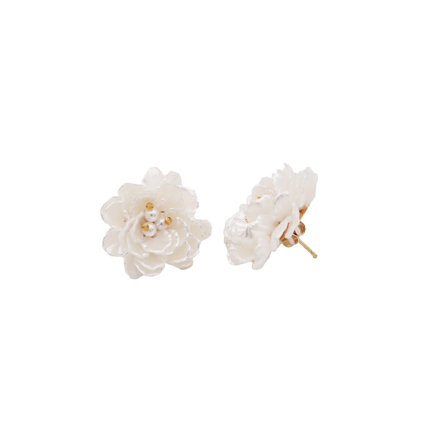 Pearl Flower Stud Earrings