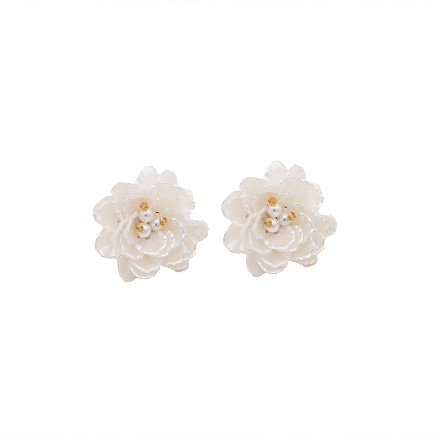 Pearl Flower Stud Earrings