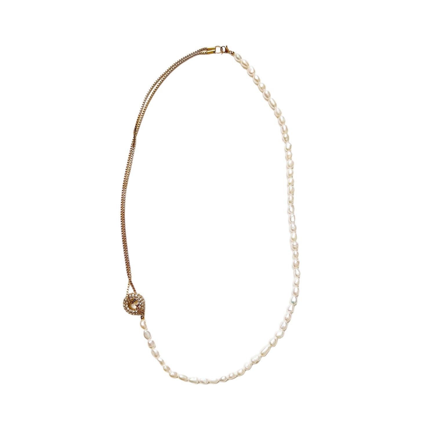 Pearl Gold Sphere Necklace