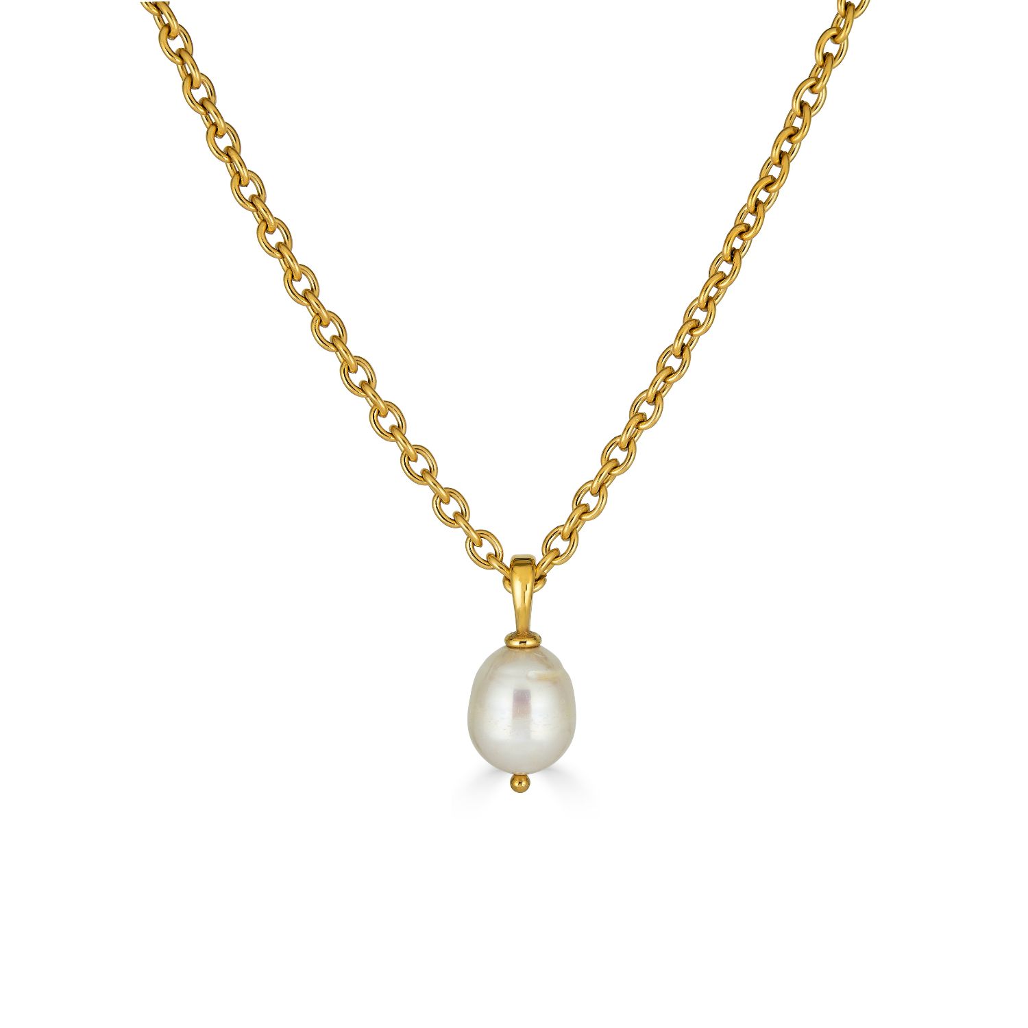 Pearl Pendant Necklace In Gold