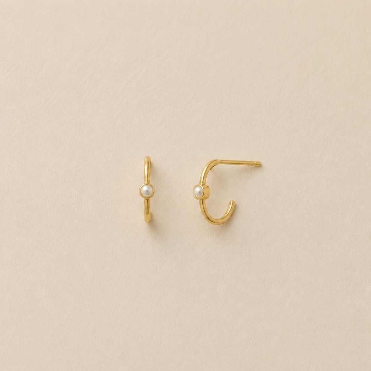 Aurora Pearl Hoops