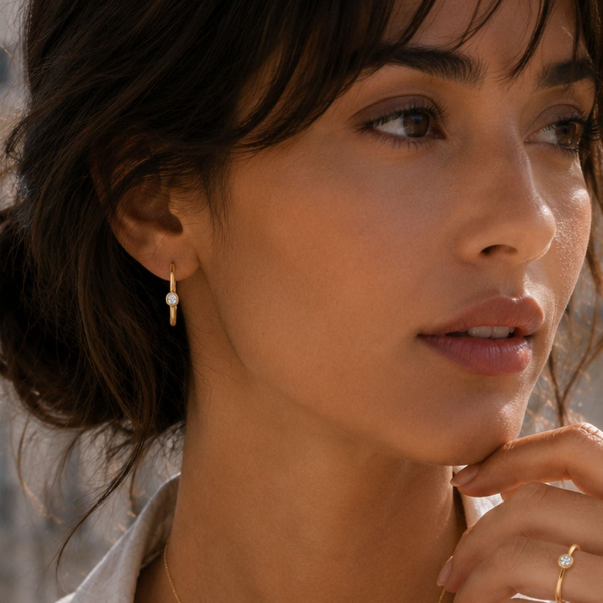 Aurora Pearl Hoops