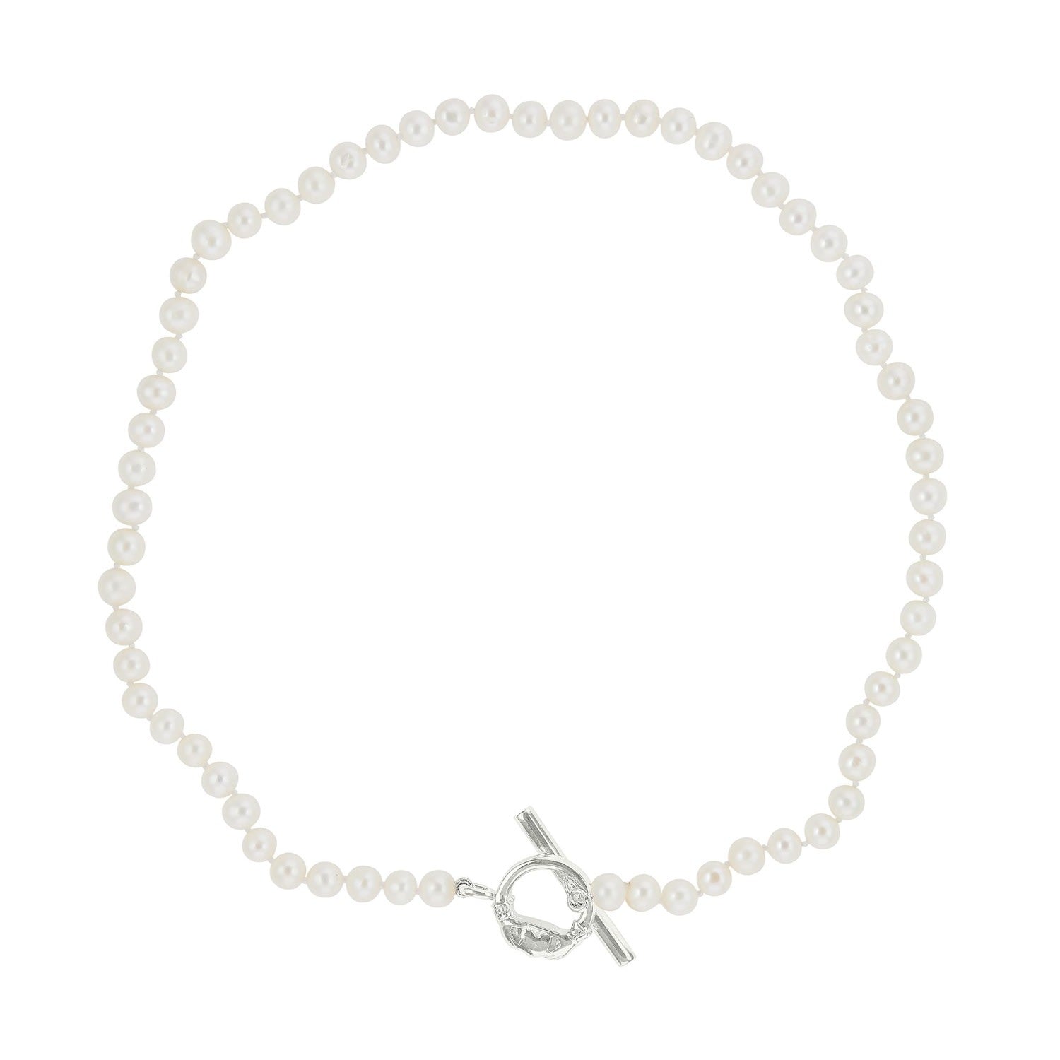 Pearls, Fresh Water Necklace Signature Katie Mullally Claddagh Silver Clasp