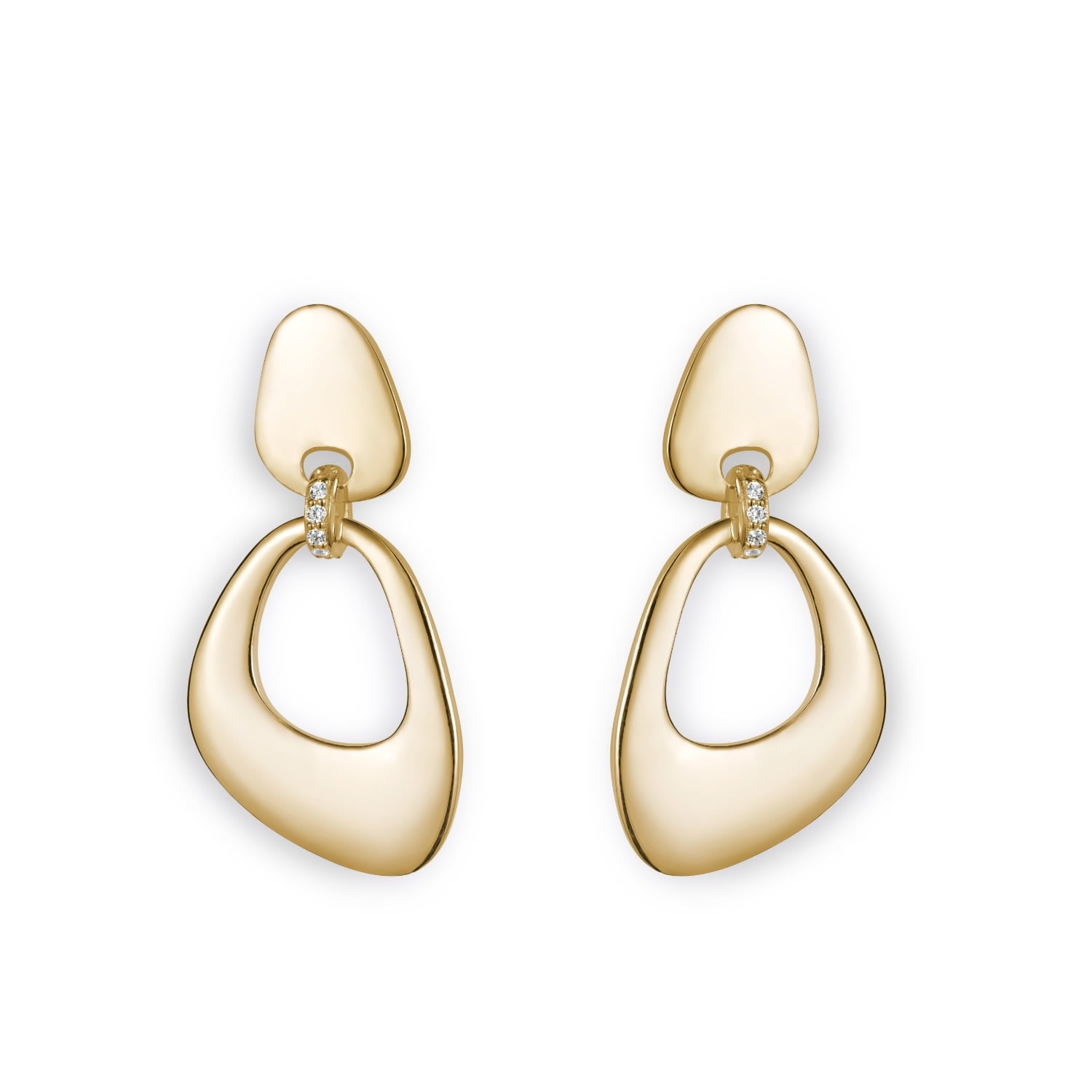 Pebble Drop Earrings - Gold Vermeil