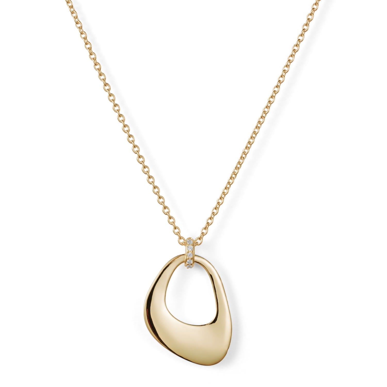 Pebble Drop Pendant Necklace - Gold