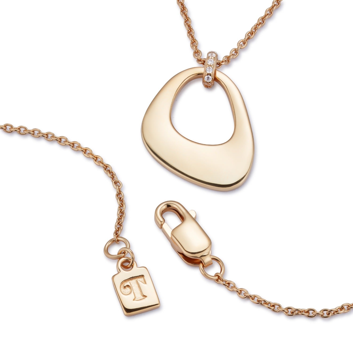 Pebble Drop Pendant Necklace - Gold