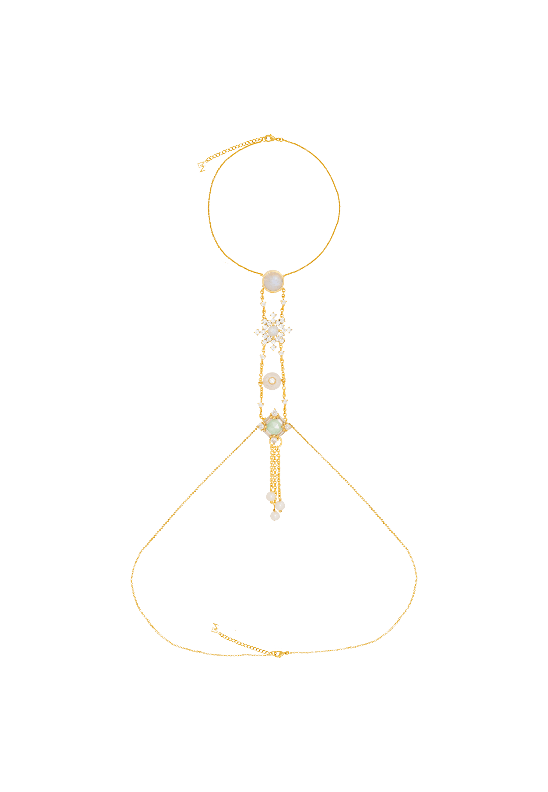 Galatea White Moonstone Body Chain