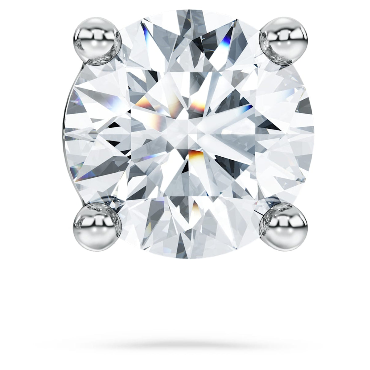 ETERNITY STUD EARRING LAB GROWN DIAMONDS 0 5 CT TW SINGLE ROUND SHAPE 14K WHITE GOLD