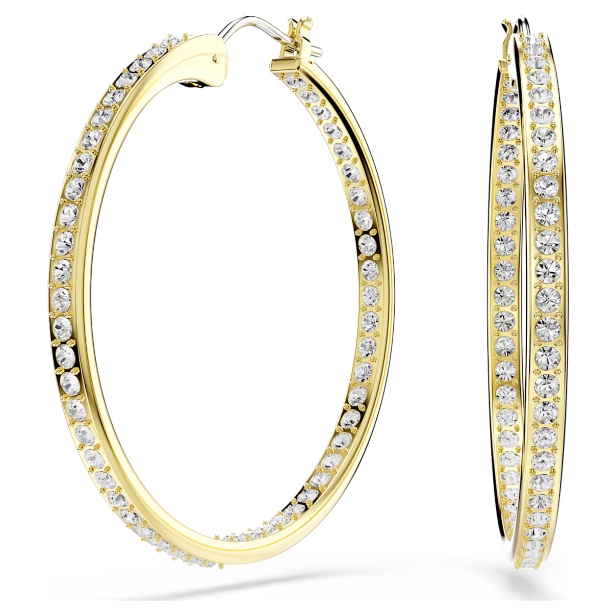 SOMMERSET HOOP EARRINGS WHITE GOLD TONE PLATED
