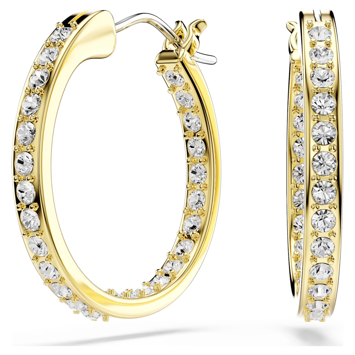 SOMMERSET HOOP EARRINGS SMALL WHITE GOLD TONE PLATED