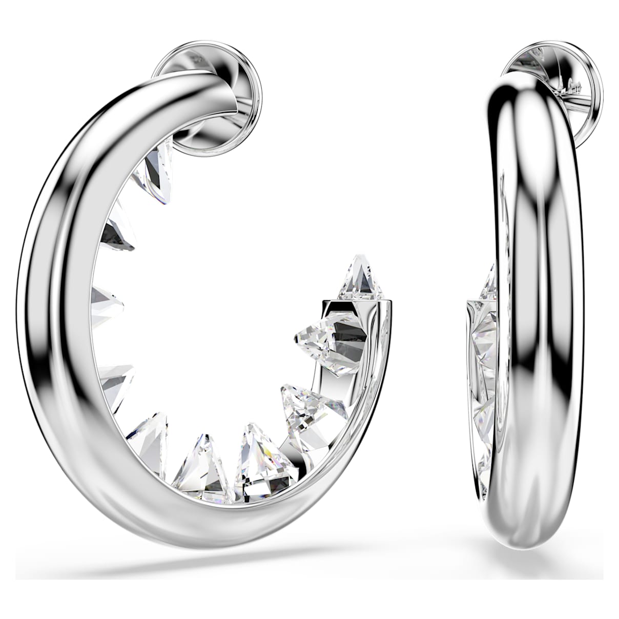 SUBLIMA HOOP EARRINGS WHITE RHODIUM PLATED