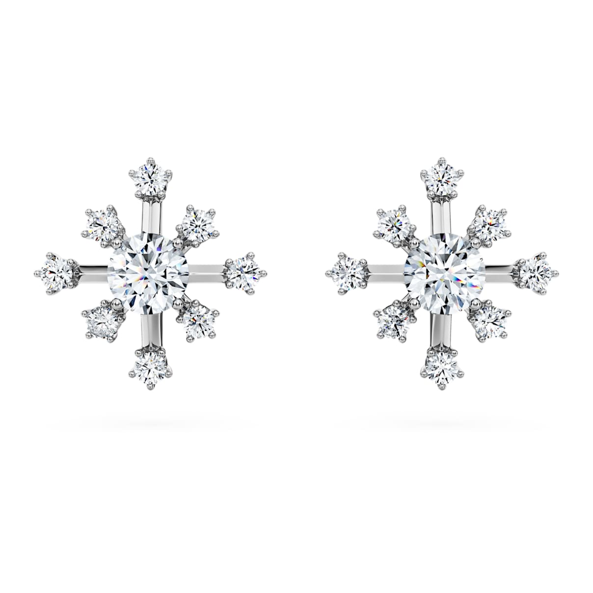 GALAXY STUD EARRINGS LAB GROWN DIAMONDS 0 5 CT TW ROUND SHAPE 14K WHITE GOLD