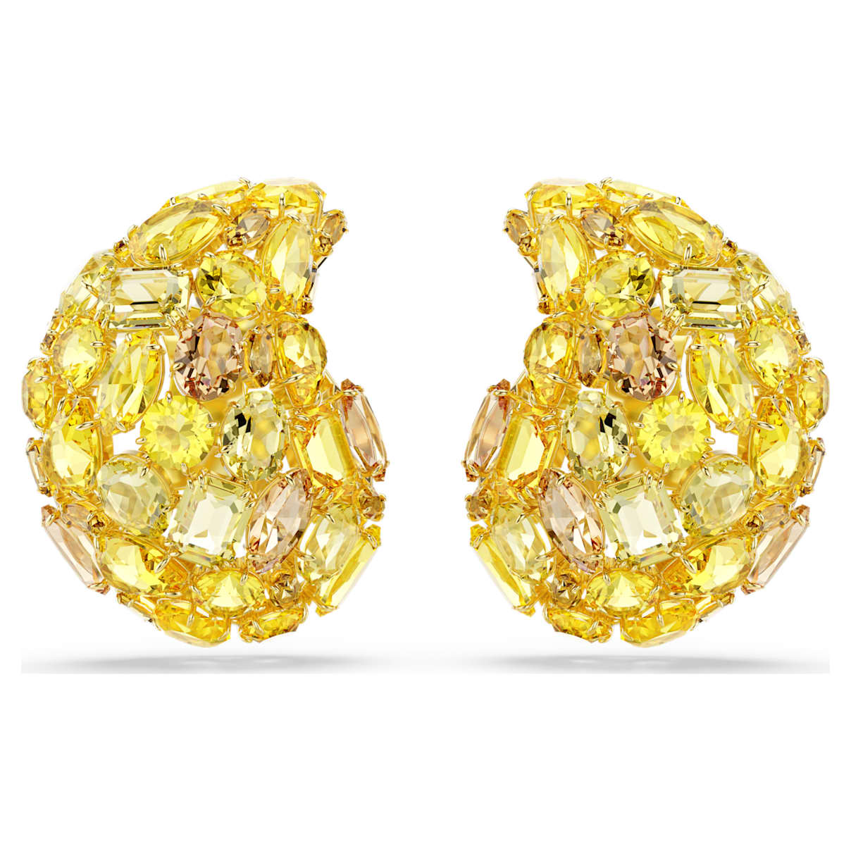 GEMA CLIP EARRINGS YELLOW GOLD TONE PLATED