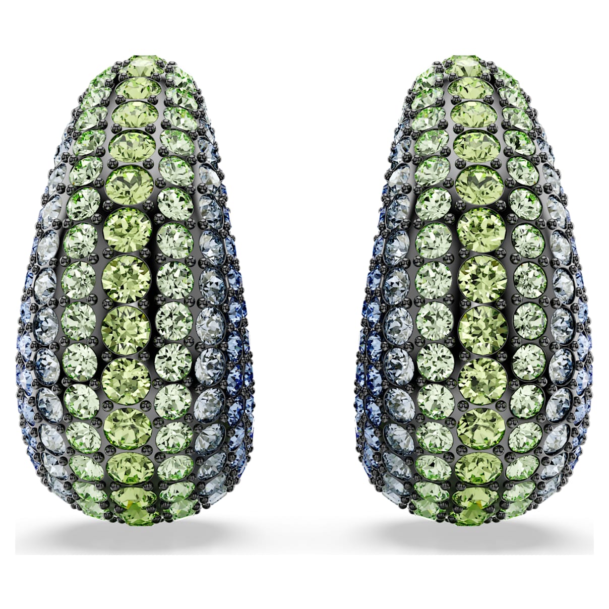 SUBLIMA CLIP EARRINGS ROUND CUT MEDIUM MULTICOLORED RUTHENIUM PLATED