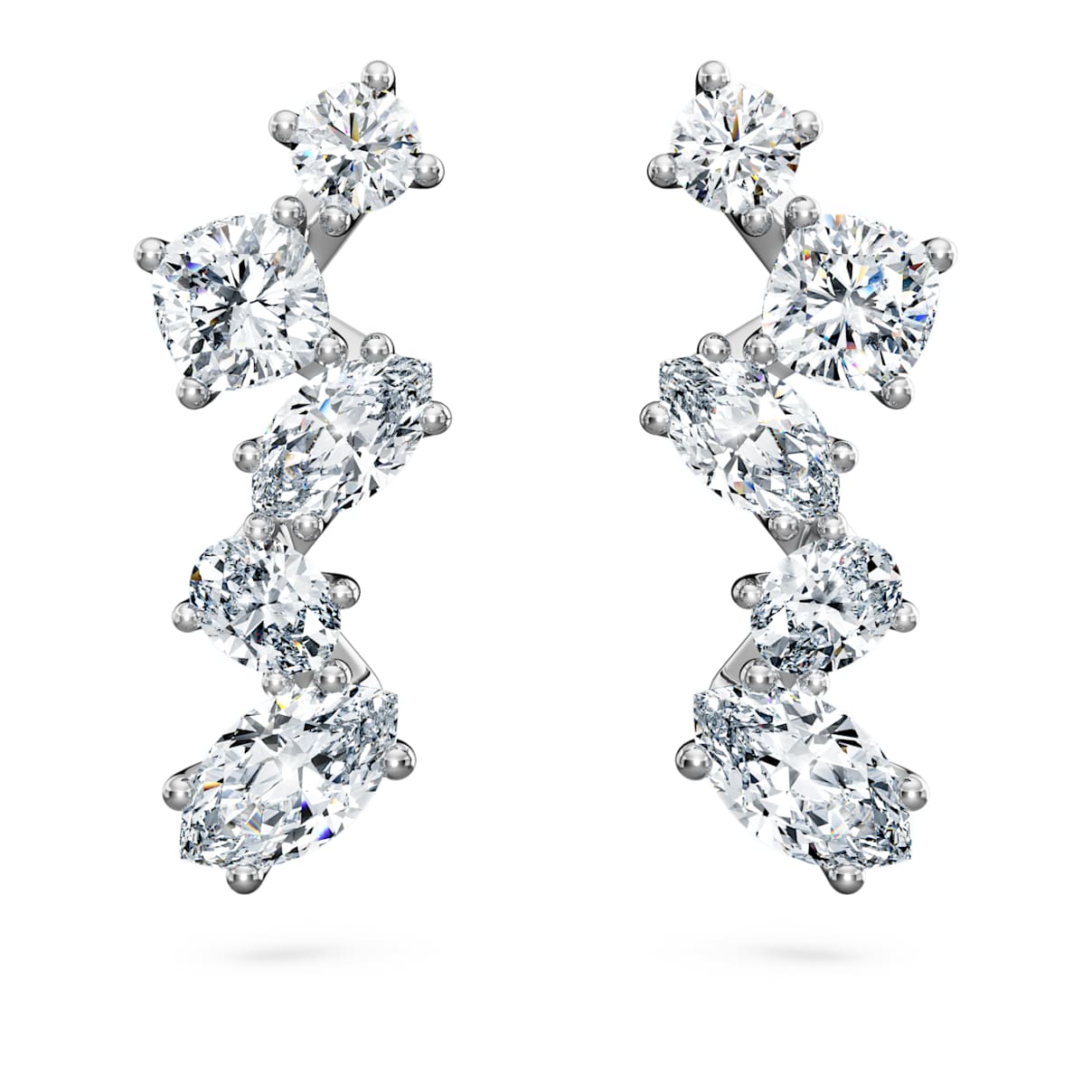 GALAXY EAR CUFFS LAB GROWN DIAMONDS 1 25 CT TW MIXED SHAPES 14K WHITE GOLD