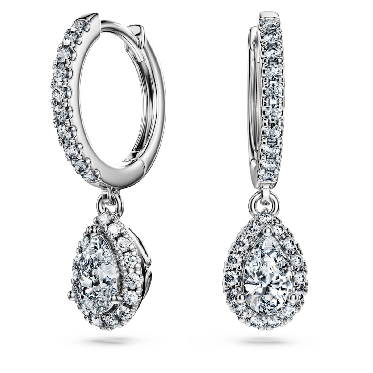 ETERNITY DROP EARRINGS LAB GROWN DIAMONDS 1 25 CT TW PEAR SHAPE 14K WHITE GOLD