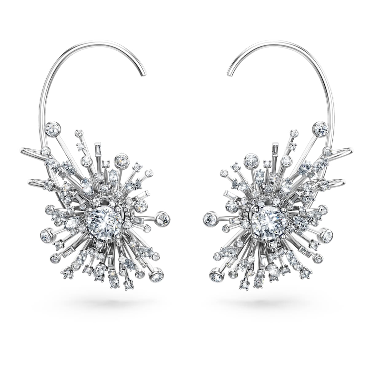 GALAXY EARRINGS LAB GROWN DIAMONDS 14 67 CT TW MIXED SHAPES 18K WHITE GOLD