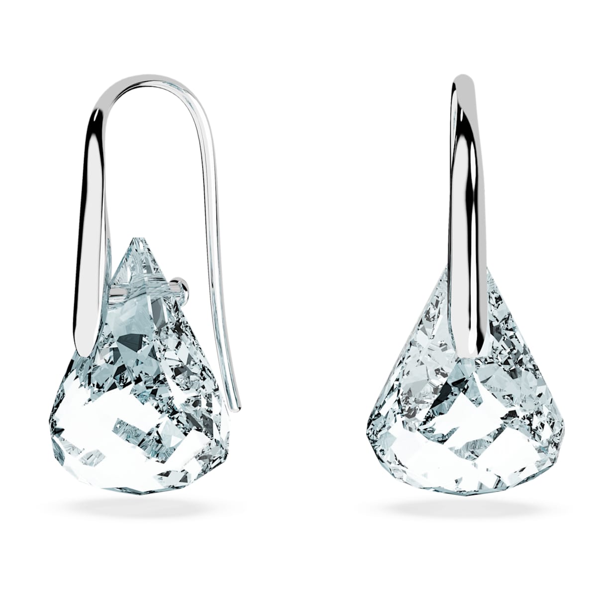 LUNAR DROP EARRINGS BLUE RHODIUM PLATED