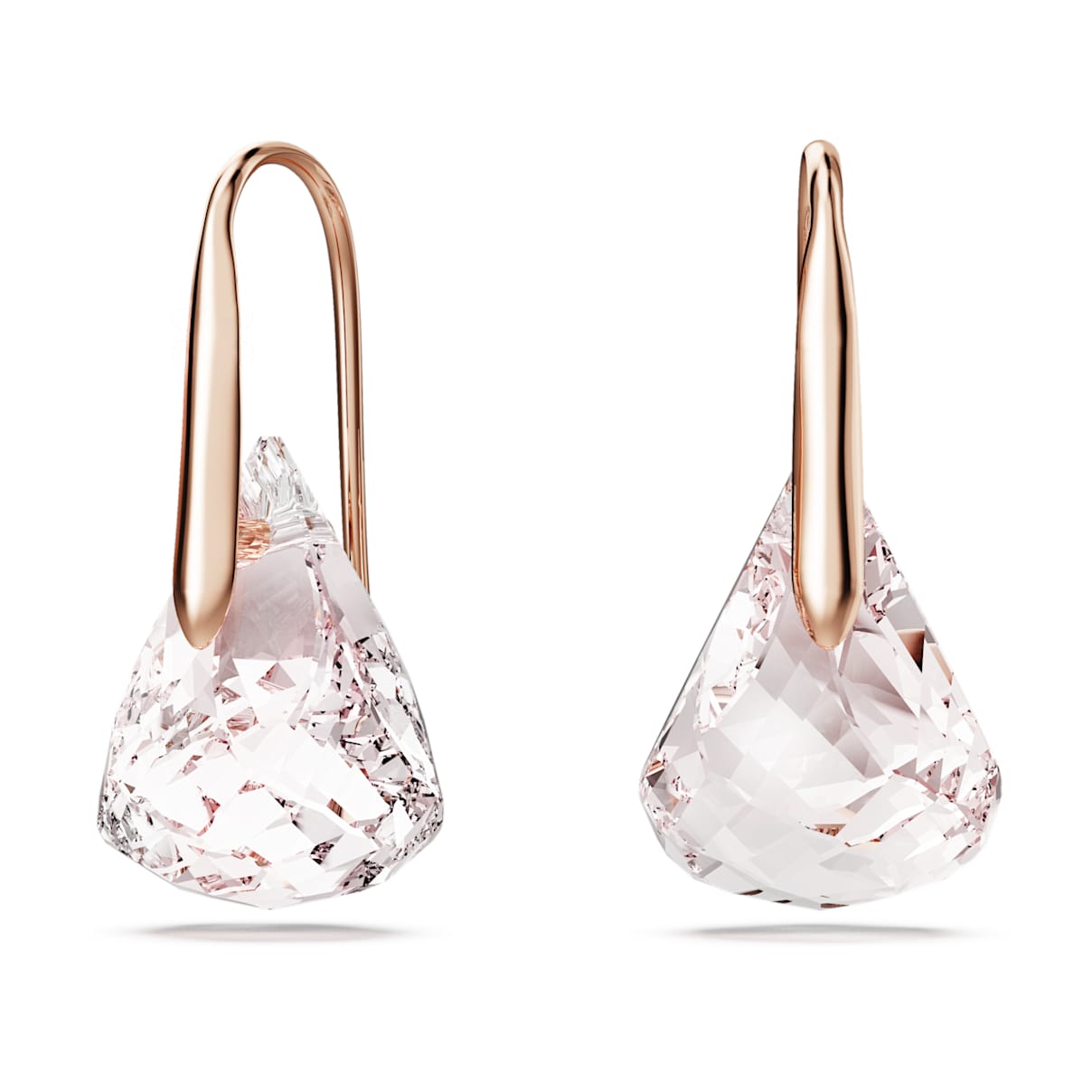 LUNAR DROP EARRINGS PINK ROSE GOLD TONE PLATED
