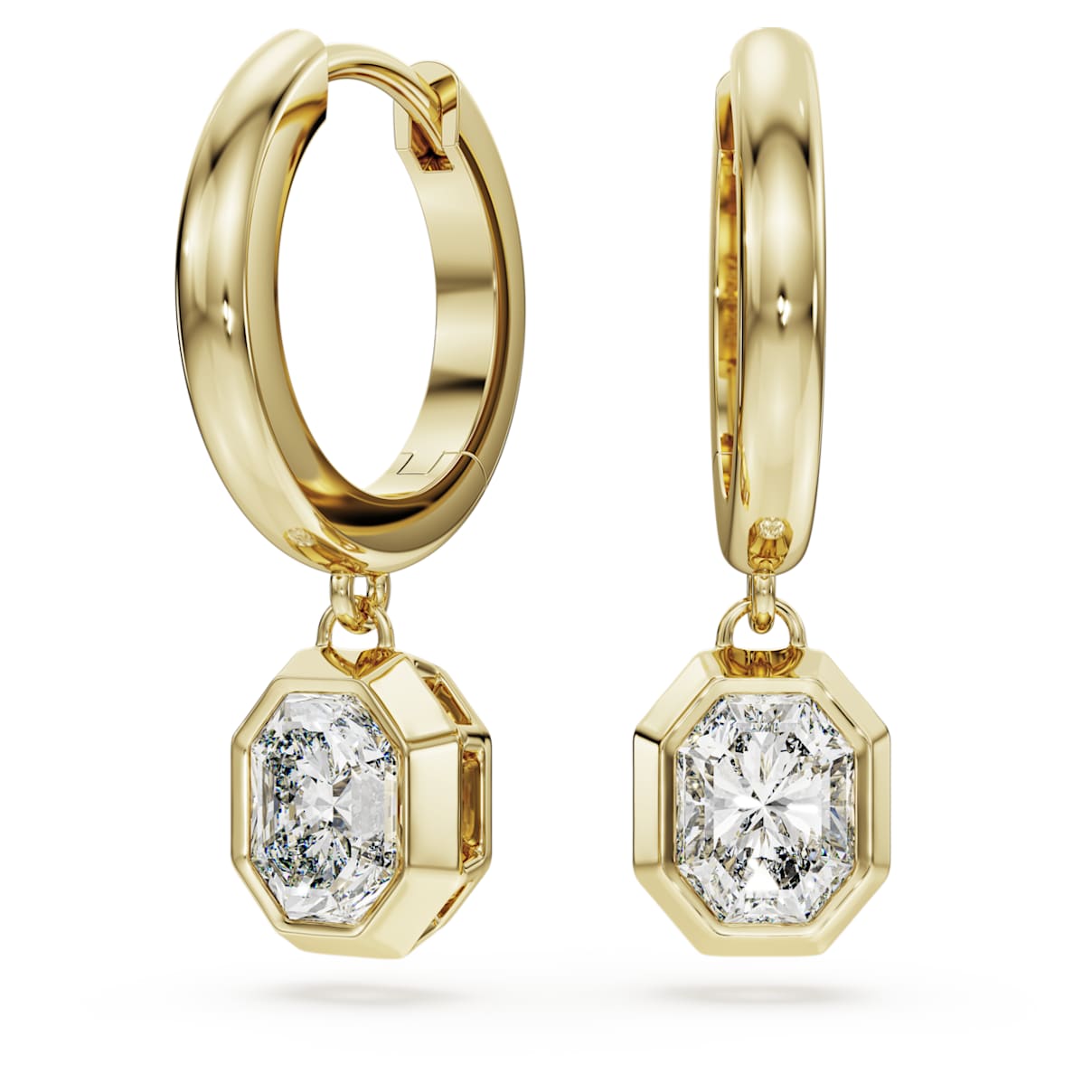 OCTAGON DROP EARRINGS LAB GROWN DIAMONDS 1 0 CT TW OCTAGON SHAPE 14K YELLOW GOLD