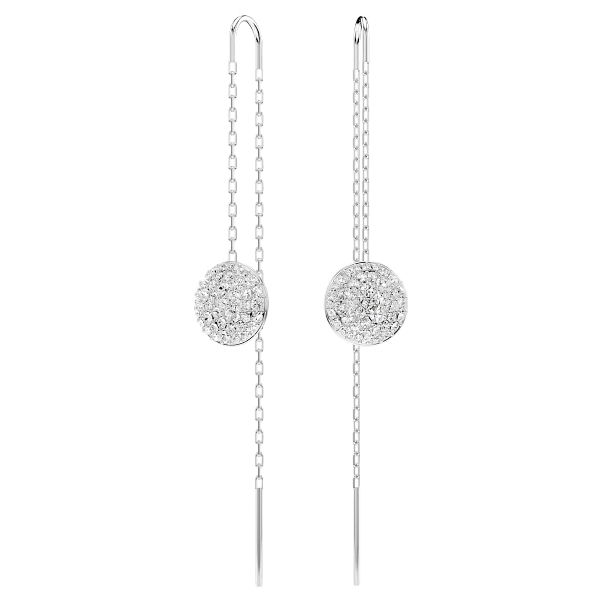 SUBLIMA DROP EARRINGS WHITE RHODIUM PLATED