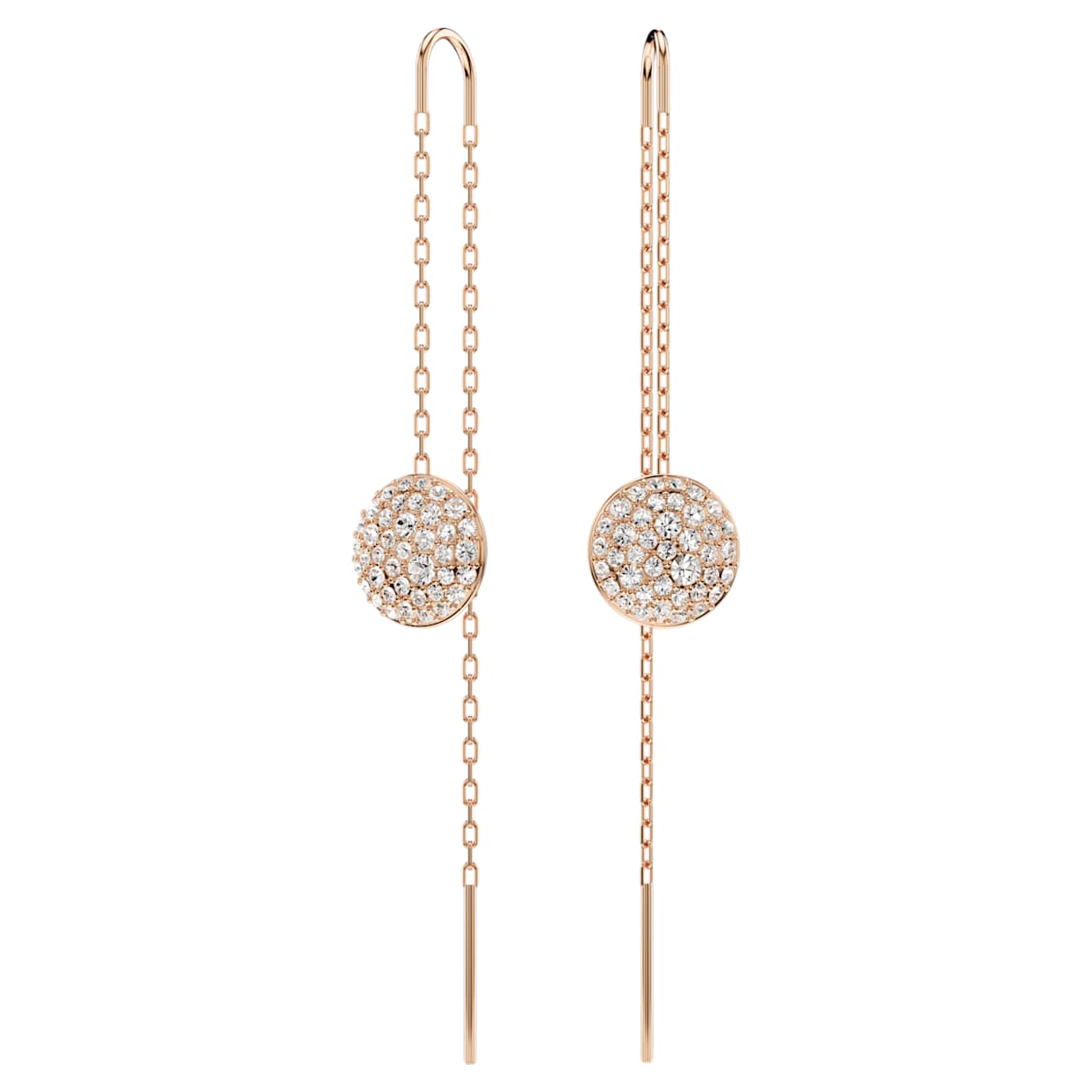 SUBLIMA DROP EARRINGS WHITE ROSE GOLD TONE PLATED