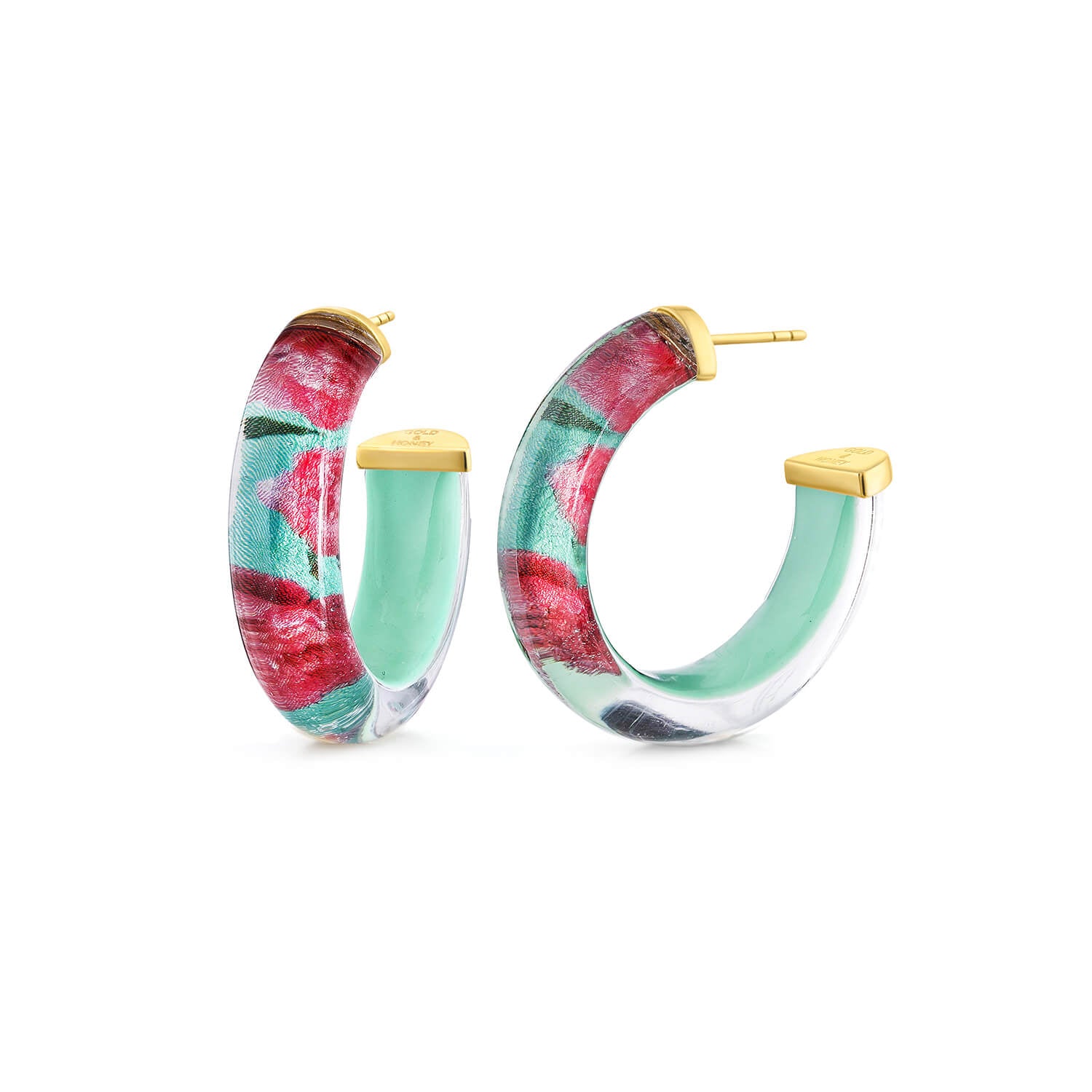 Peony Lucite Hoops