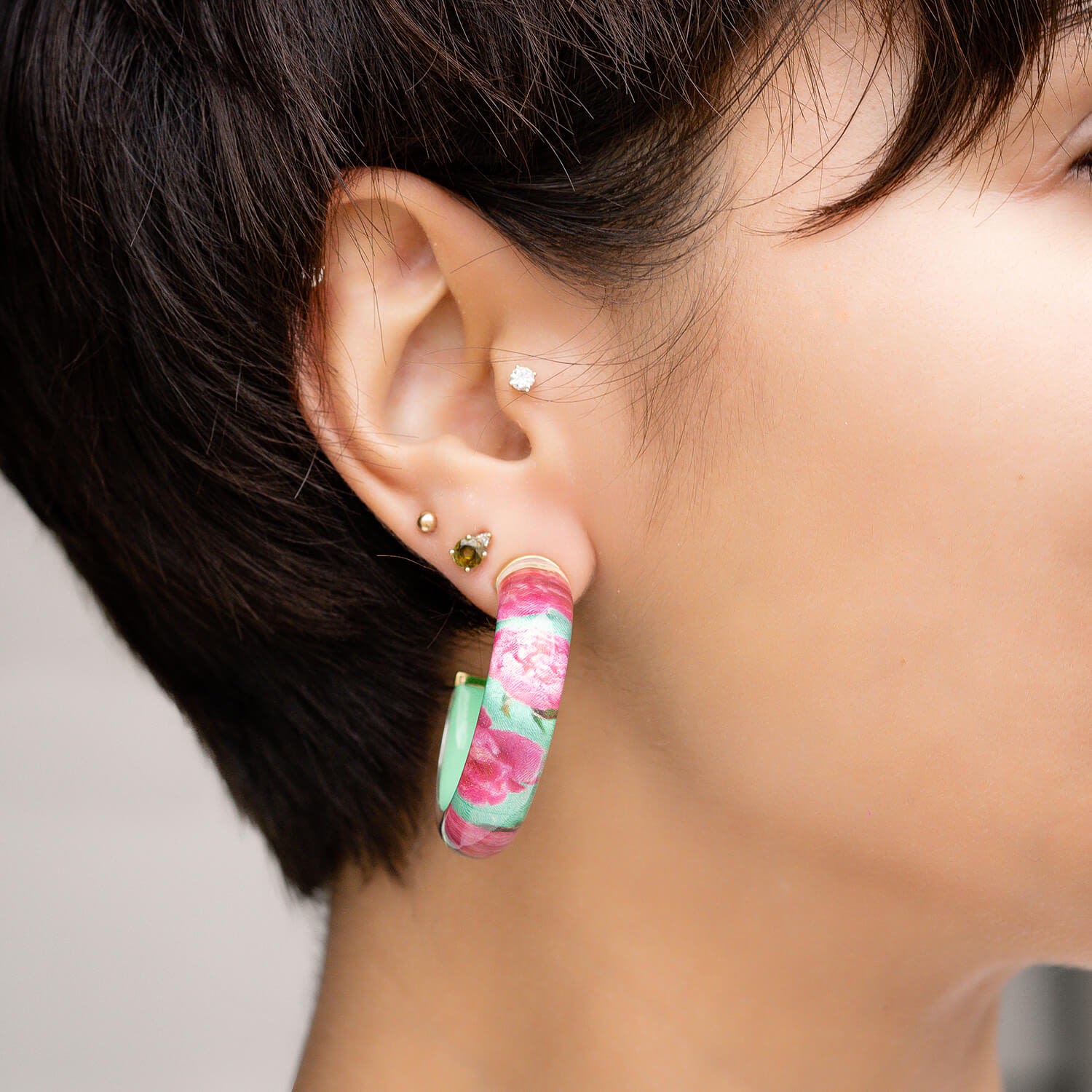 Peony Lucite Hoops