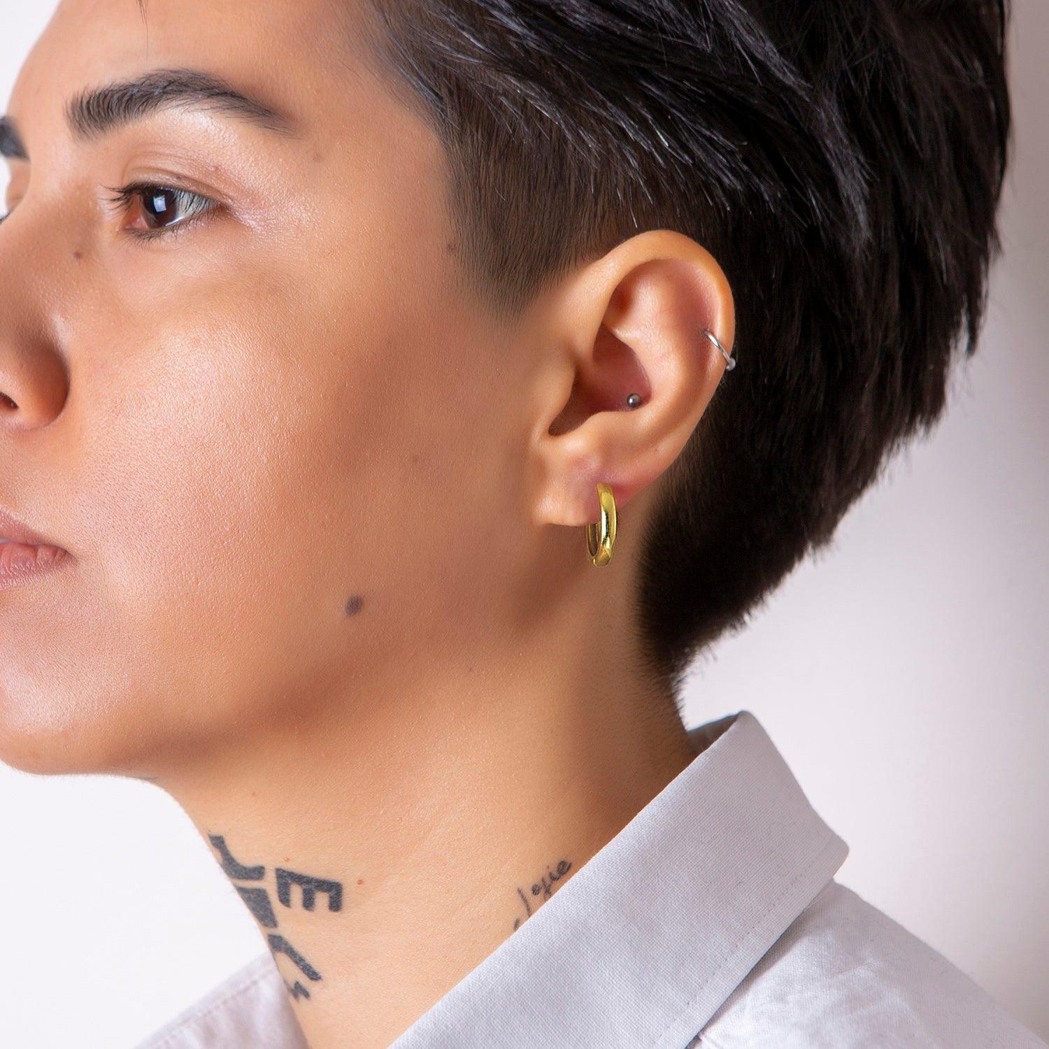 Perfect Circle Hoop Earring Mono Gold