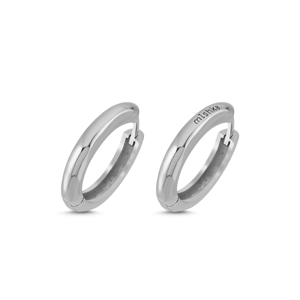 Perfect Circle Hoop Earrings Silver
