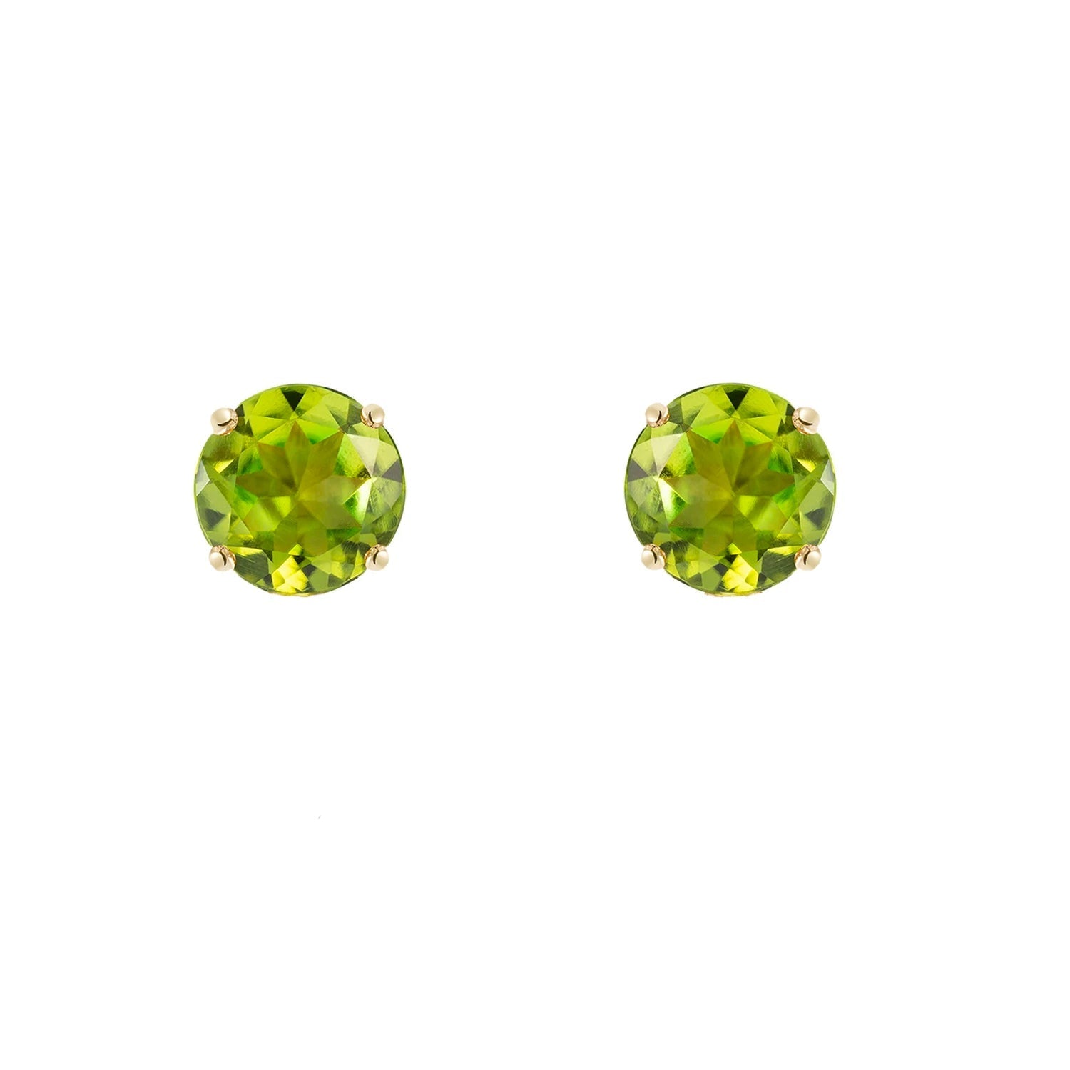 Peridot 9ct Gold Stud Earrings