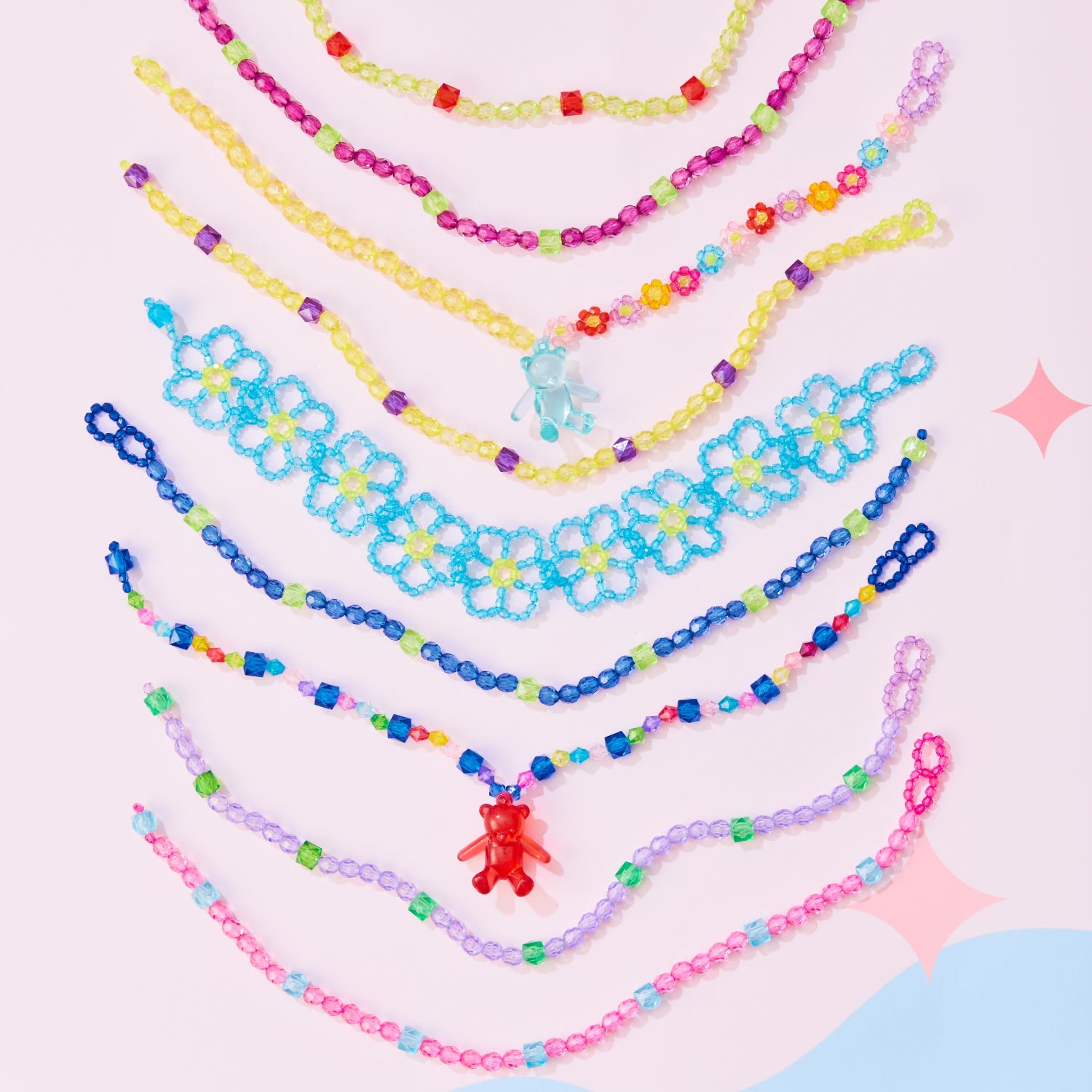 Periwinkle Purple Wear Carnival Bead Necklace